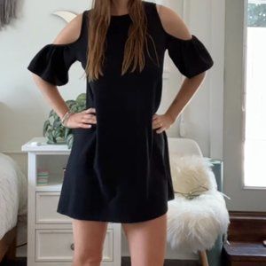 Zara Flowy Black Dress